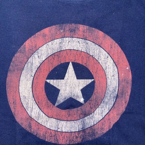 Marvel Captain America t-shirt, youth 9-10, blue - Picture 2 of 5